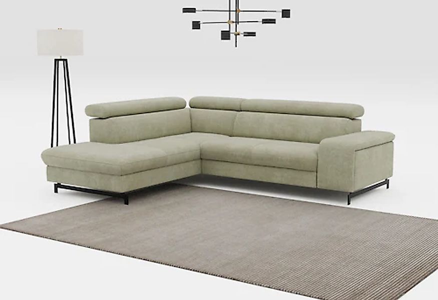 COTTA Ecksofa "Emma L-Form, B: 262 cm" mit Kopfteilverstellung, optional Be günstig online kaufen