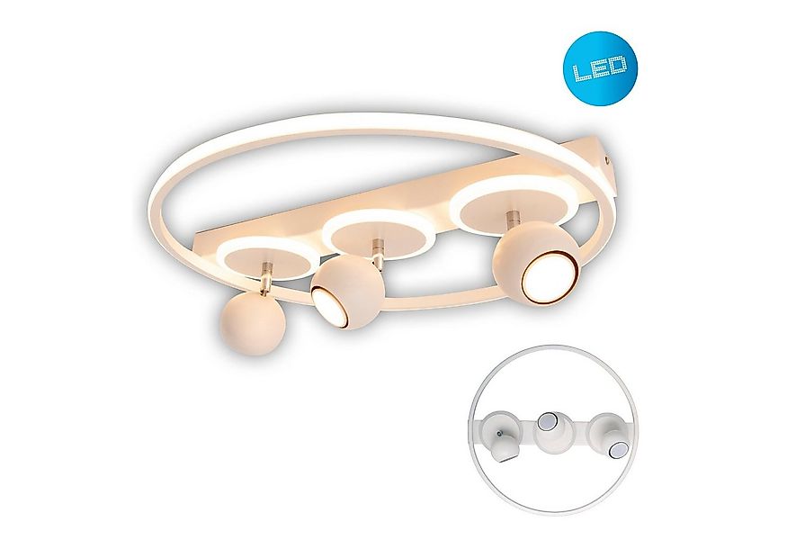 näve Deckenleuchte 3er-Spot LED "Ronda", LED fest integriert, Warmweiß, mod günstig online kaufen