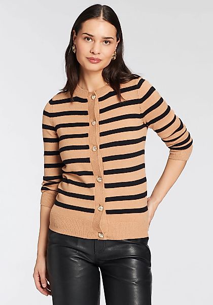 HECHTER PARIS Strickjacke mit Kontraststreifen - günstig online kaufen
