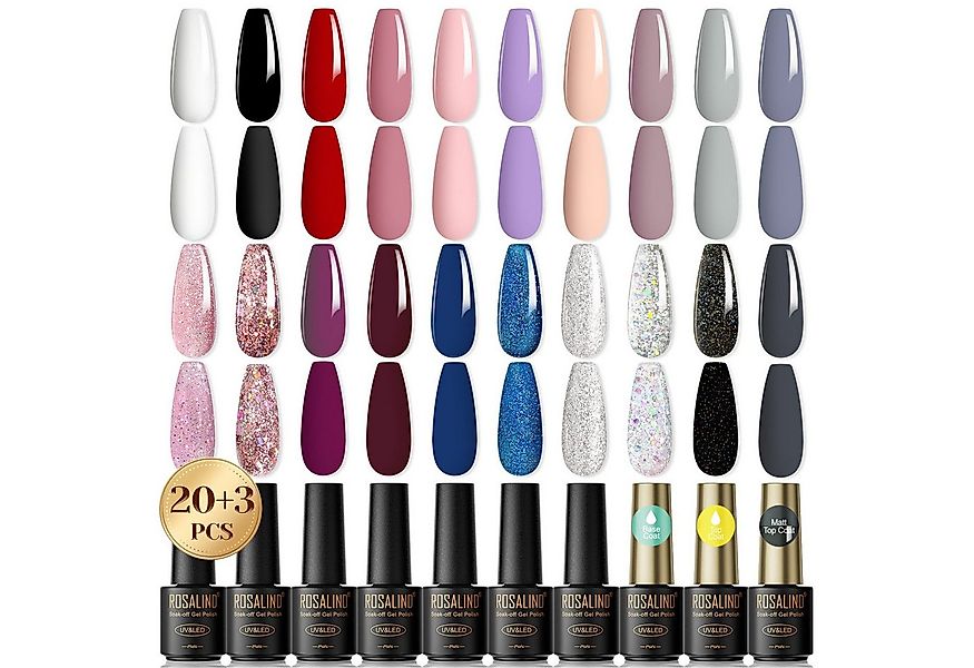 KINSI Nagellack-Set Nagellack,UV Nagellack Set für Anfänger DIY Nailart,23 günstig online kaufen