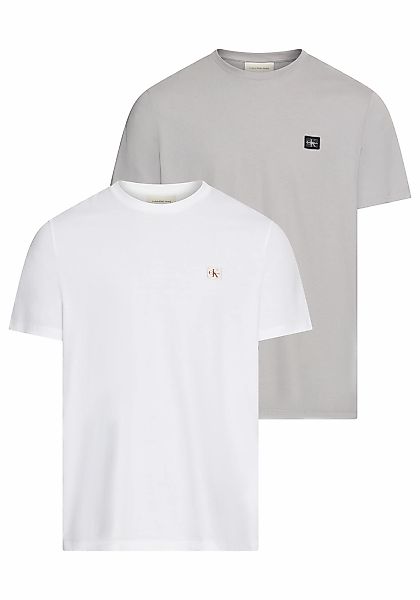 Calvin Klein Jeans T-Shirt "SS BADGE TEE 2 PACK", 2 Stk. Mit Rundhalsaussch günstig online kaufen