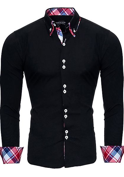 Reslad Langarmhemd Reslad Herren Hemd Button-Down günstig online kaufen