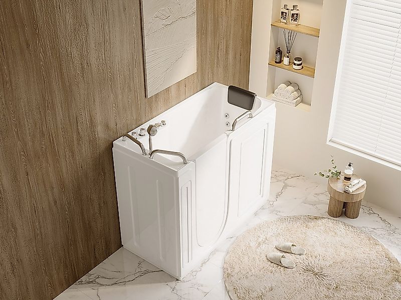 Whirlpool-Badewanne mit Tür - 1 Person - 355 L - 134,5 x 67,3 x 106 cm - BU günstig online kaufen