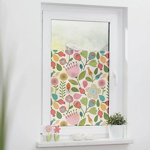 LICHTBLICK ORIGINAL Fensterfolie "Blumen", 1 St., blickdicht, strukturiertK günstig online kaufen