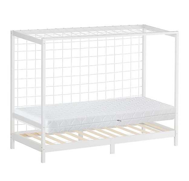 ML-DESIGN Spielbett Fußballtor Einzelbett für Kinder Holzbett mit Lattenros günstig online kaufen