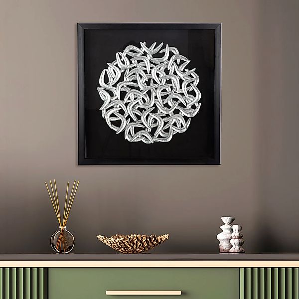 Casablanca by Gilde Bild mit Rahmen "Bild quadratisch Salerno schwarz H. 60 günstig online kaufen