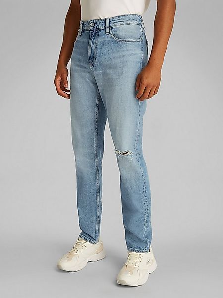 Calvin Klein Jeans Destroyed-Jeans SLIM TAPER in hellblauer Waschung günstig online kaufen