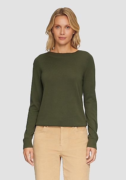 s.Oliver Longpullover Strickpullover Strickpullover mit U-Boot-Ausschnitt günstig online kaufen