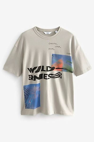 Next Print-Shirt Schweres Relaxed Fit T-Shirt mit Urban Grafik (1-tlg) günstig online kaufen