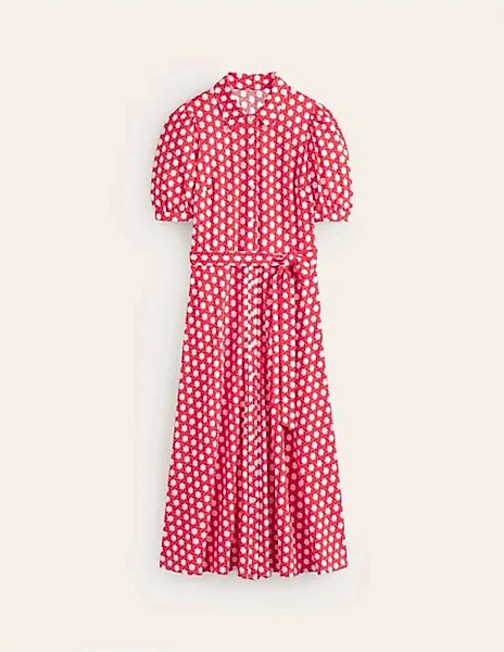 Libby Hemdblusenkleid aus Jersey in Midilänge Damen Boden, Flame Scarlet, H günstig online kaufen