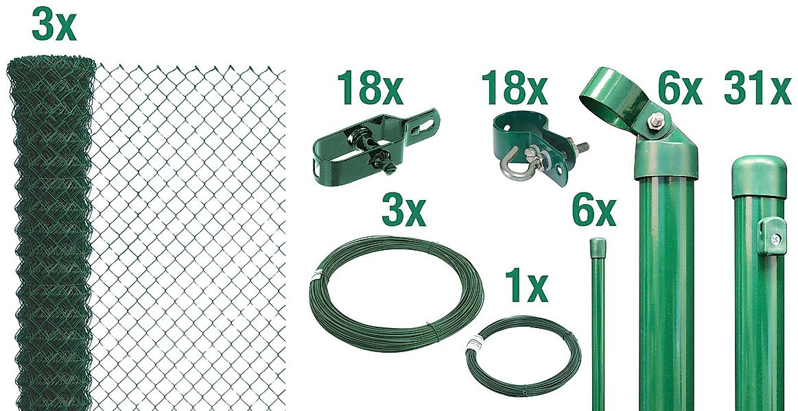 Alberts Maschendrahtzaun, (Set), Höhe: 80 - günstig online kaufen