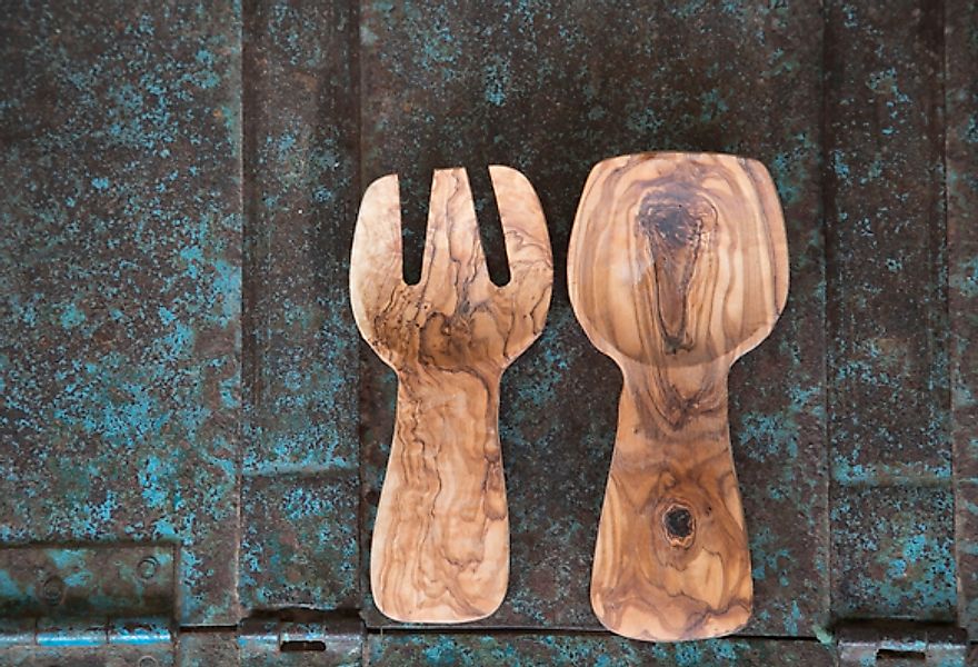 Olivenholz Salatbesteck Provence Mini, 18cm günstig online kaufen