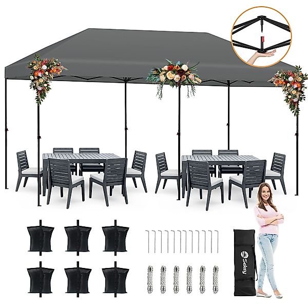 Sekey Faltpavillon Pavillon 3x6 Festzelt Gartenpavillon günstig online kaufen