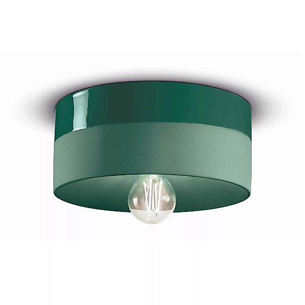 Deckenlampe PI Keramik glänzend/matt Ø 25 cm grün günstig online kaufen