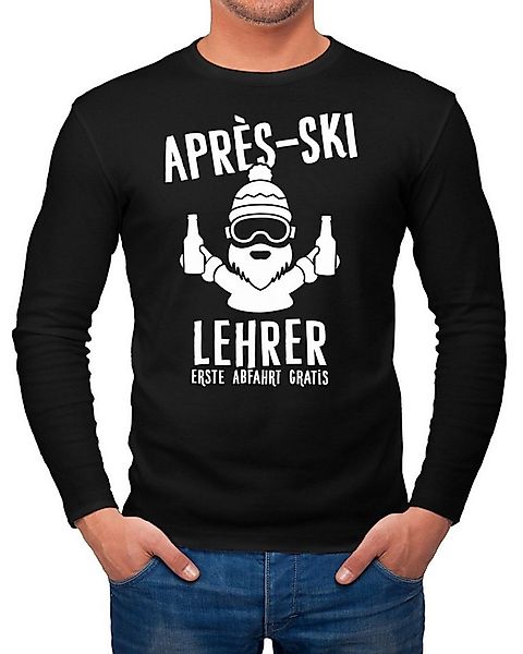 MoonWorks Longsleeve Herren Long-Sleeve Apres Ski Lehrer Langarm-Shirt Moon günstig online kaufen