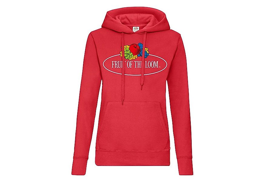 Fruit of the Loom Kapuzensweatshirt Damen Kapuzenpullover mit Vintage-Logo günstig online kaufen