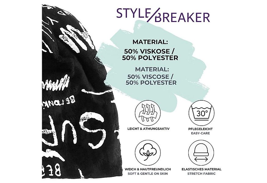 styleBREAKER Beanie Beanie mit Schrift im Destroyed Vintage Design (1-St) günstig online kaufen