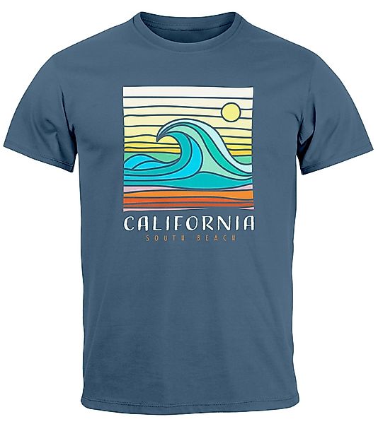 Neverless Print-Shirt Herren T-Shirt California South günstig online kaufen