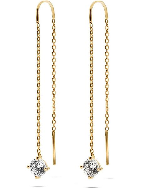 FAVS Paar Ohrhänger FAVS Damen-Ohrhänger 375er Gelbgold 4 Zirkonia günstig online kaufen
