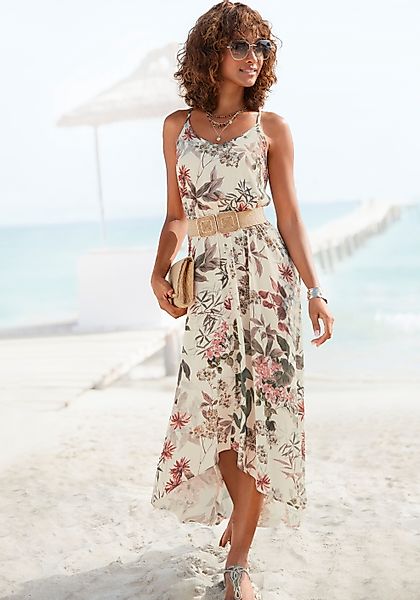 LASCANA Maxikleid mit Blumenprint, leichtes Sommerkleid günstig online kaufen