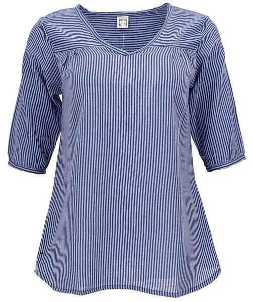 Guru-Shop Longbluse Leichte Baumwollbluse, gestreifte Boho.. alternative Be günstig online kaufen