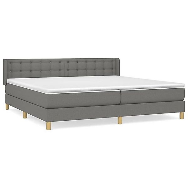 vidaXL Boxspringbett, Boxbett mit Matratze Dunkelgrau 160x200 cm Stoff günstig online kaufen