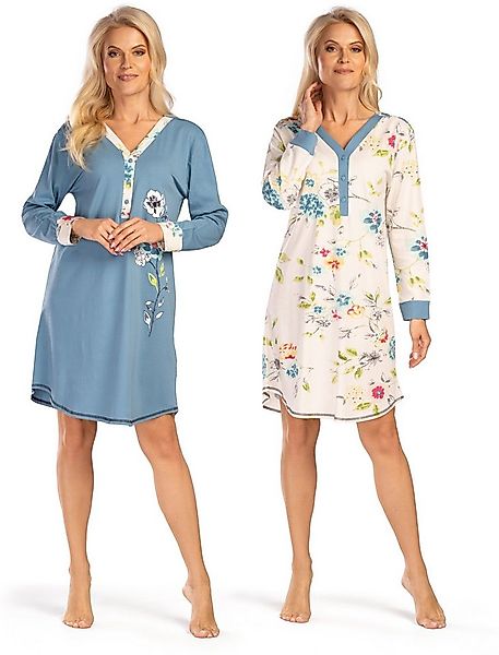 Consult-Tex Nachthemd Damen Nachthemd 2 Stück Packung DW328 (Spar Set, 2 St günstig online kaufen