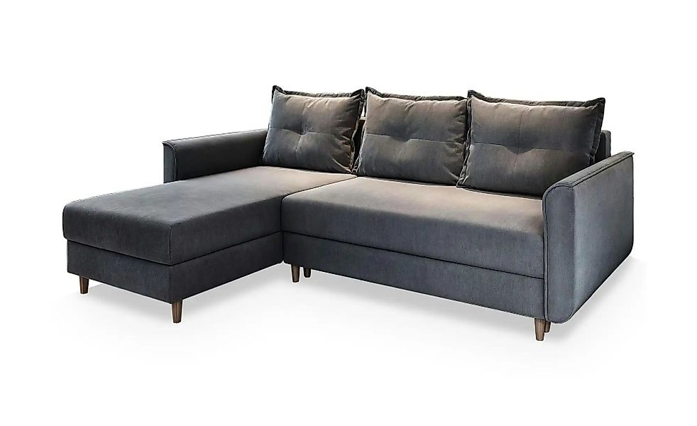 MASSENO Ecksofa mit Schlaffunktion Pisan ¦ grau ¦ Maße (cm): B: 220 H: 91 P günstig online kaufen