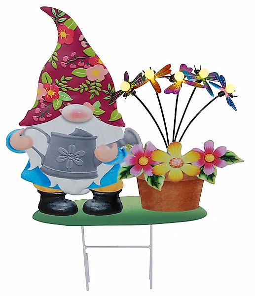 GLOBO LIGHTING LED Solarleuchte »SOLARLEUCHTE METALL BUNT, 5XLED« LED-Modul günstig online kaufen