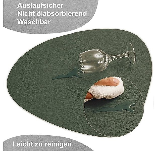 Coonoor Platzset Tischset, Kunstleder, abwischbar, (4-St) günstig online kaufen