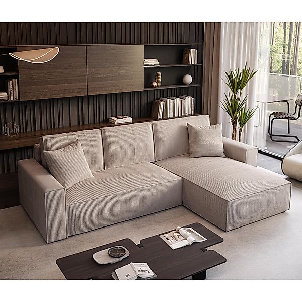 Beautysofa Ecksofa mit Schlaffunktion und Bettkasten günstig online kaufen
