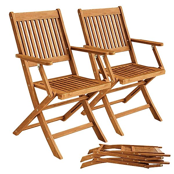 Casaria Klappstuhl, Gartenstuhl Holz FSC®-zertifiziert Akazie günstig online kaufen