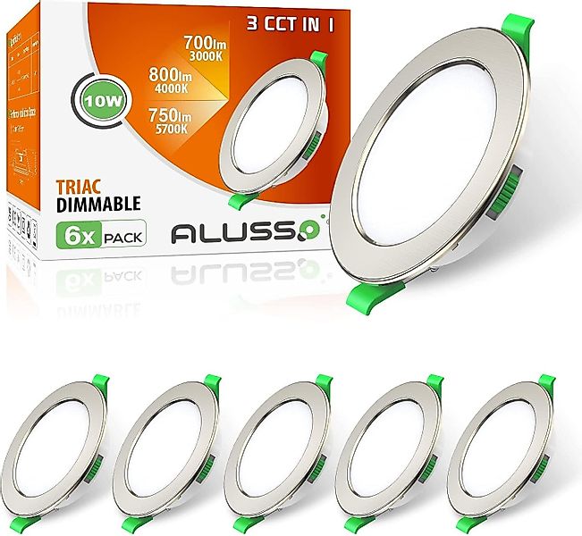 ALUSSO LED Einbaustrahler 6er-Set, Decken Leuchte, günstig online kaufen