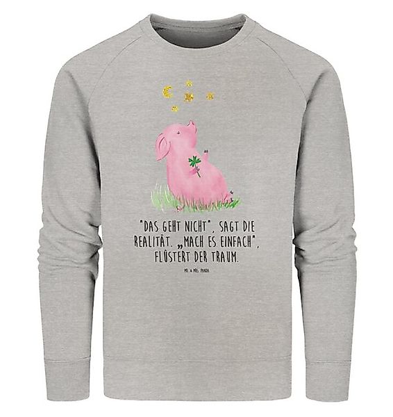 Mr. & Mrs. Panda Longpullover Schwein Glück Größe XXL - Heather Grey - Gesc günstig online kaufen
