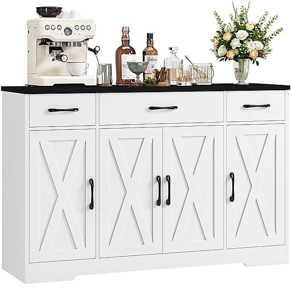 HOMECHO Sideboard, Küchenschrank 3 Schubladen 4 günstig online kaufen