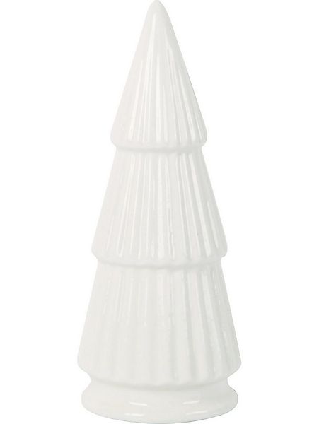 Trend Line Weihnachtsfigur Dekofigur Baum Keramik 17 x 7 cm weiß günstig online kaufen