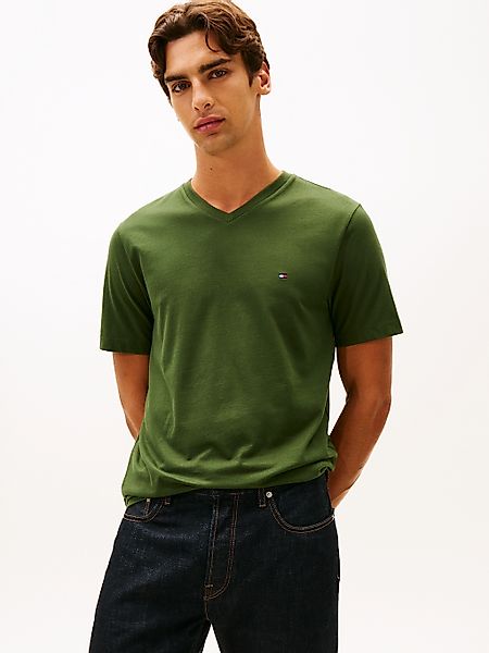 Tommy Hilfiger V-Shirt "ESSENTIAL V-NECK TEE mit V-Ausschnitt und Markenlab günstig online kaufen