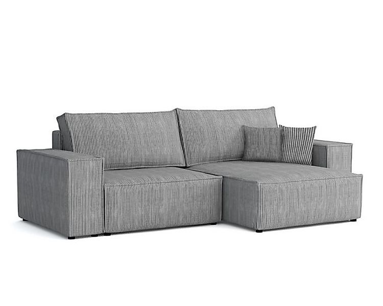 Deine Möbel 24 Wohnlandschaft MATT 255 cm breit Ecksofa Sofa Wohnzimmer L-C günstig online kaufen