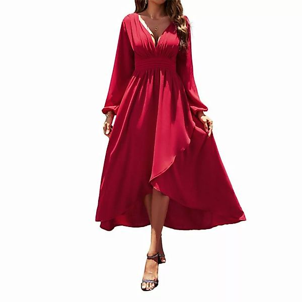 RUZU UG Dirndl Herbstkleid für Damen taillierter sexy Rock Cocktailkleid Ab günstig online kaufen