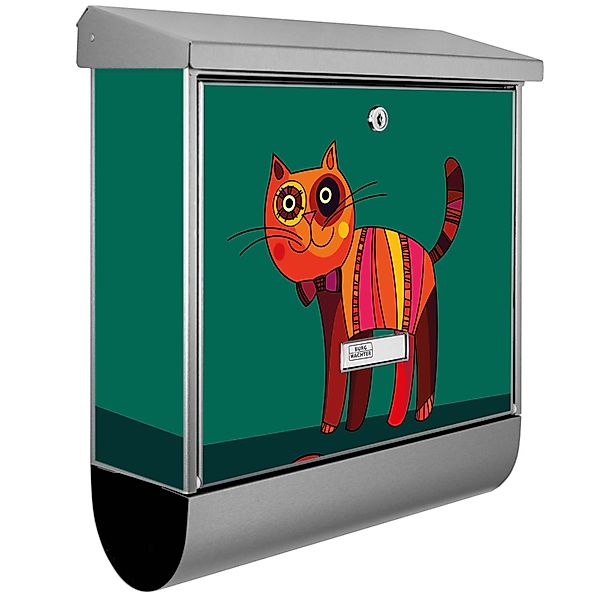 Banjado Briefkasten Edelstahl 38x39x12cm Mit Zeitungsfach Inkl. Montagemate günstig online kaufen