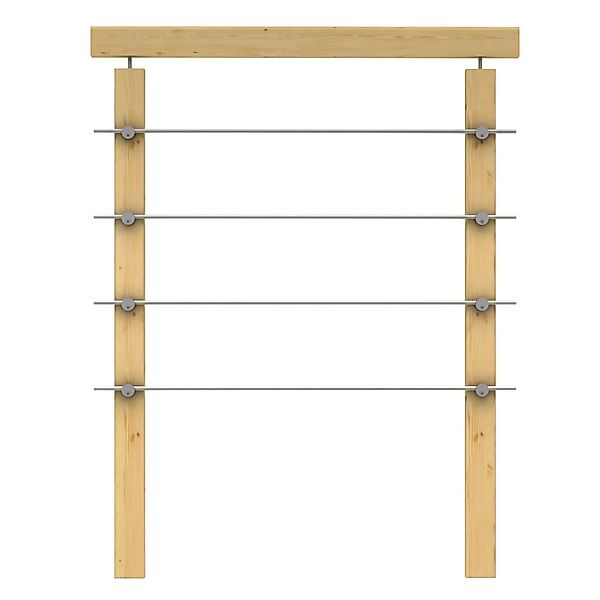 Dolle Brüstungsgeländer zu Raumspartreppe Lyon Kiefer Edelstahlrohre 2 m FS günstig online kaufen