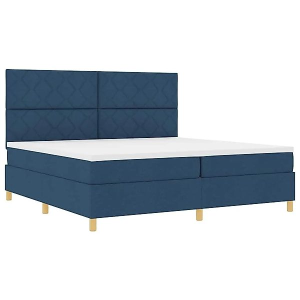 vidaXL Boxspringbett mit Kopfteil Blau 200 x 200 cm Stoff 3339727 günstig online kaufen