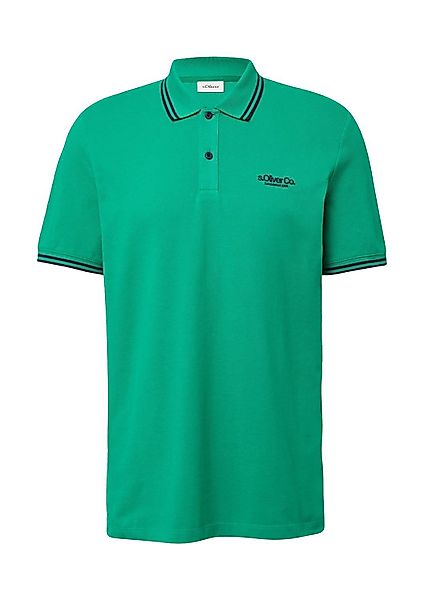 s.Oliver Kurzarmshirt Polo-Shirt Piqué-Poloshirt mit Kontrastdetails und Lo günstig online kaufen