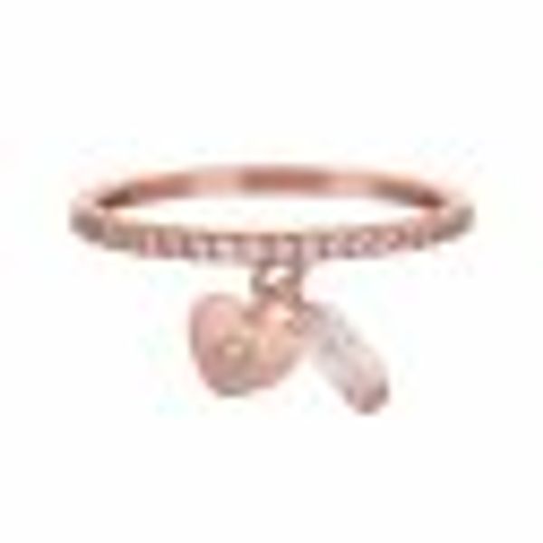 Ring 925 Silber rosévergoldet mit Anhängern Herz Zirkonia günstig online kaufen