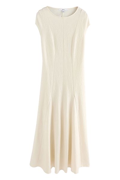 Next Midikleid Jacquard-Midikleid mit angesetzten Ärmeln günstig online kaufen
