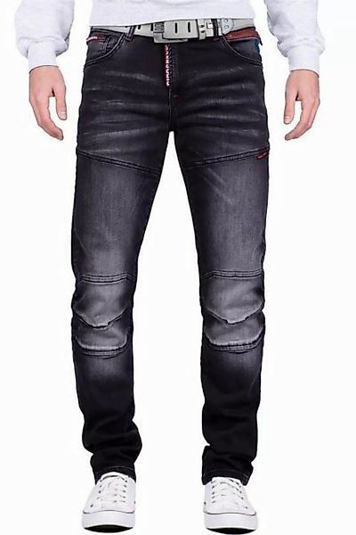 Cipo & Baxx Slim-fit-Jeans stonewashed Denim Hose BA-CD699 Schwarz W30/L34 günstig online kaufen