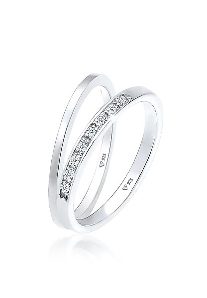 Elli DIAMONDS Diamantring Basic Memoire Diamant günstig online kaufen