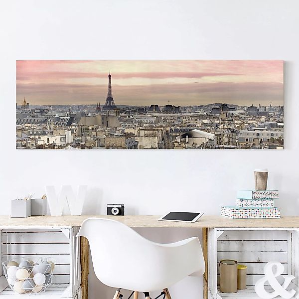 Leinwandbild - Panorama Paris hautnah günstig online kaufen