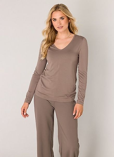 Base Level Langarmshirt mit V-Ausschnitt günstig online kaufen