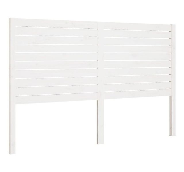 vidaXL Bett Kopfteil Weiß 146x4x100 cm Massivholz Kiefer (1-tlg) günstig online kaufen